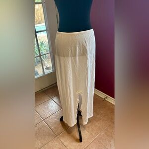 Vintage Sears Nylon Half Slip Skirt S 24-26 Lace Bow Anti-Cling